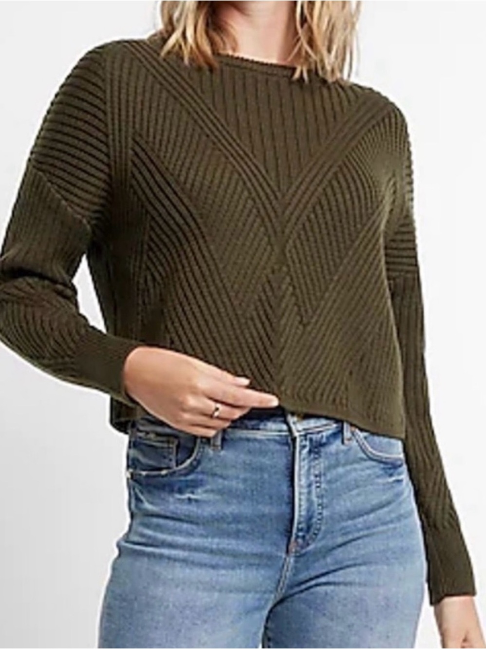 Express Crewneck Sweater Size
XS Bundle of 3 Olive Green, Yellow and Burgundy - Picture 16 of 16